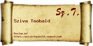 Sziva Teobald névjegykártya